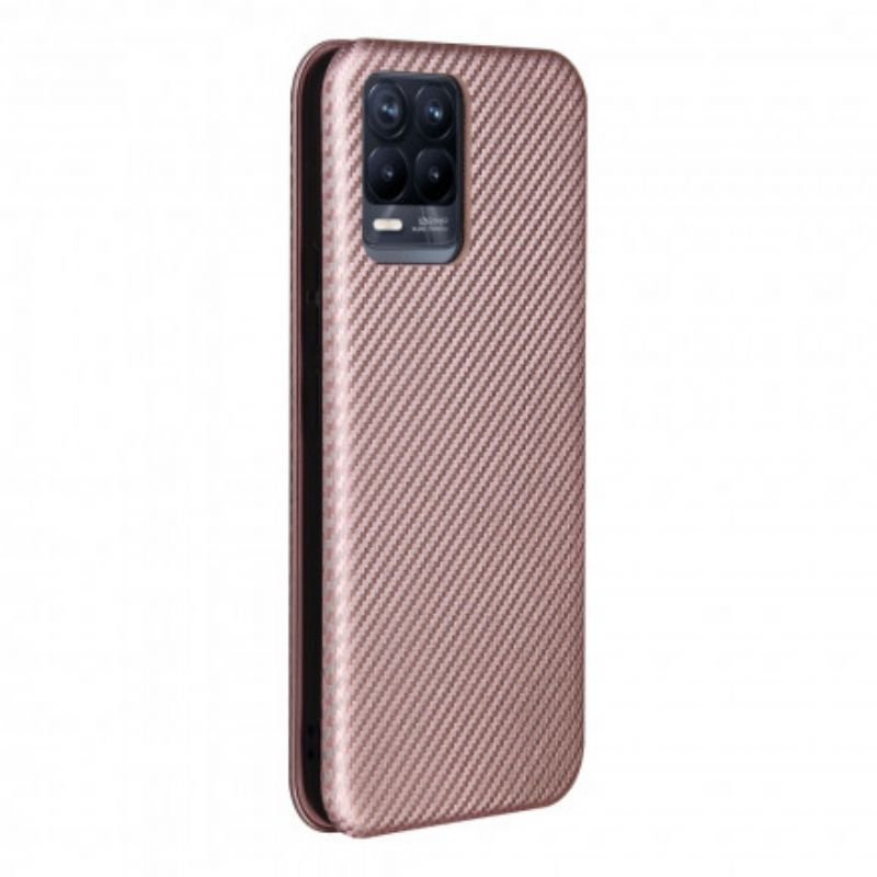 Flip Cover Til Realme 8 / 8 Pro Farvet Carbon Silikone