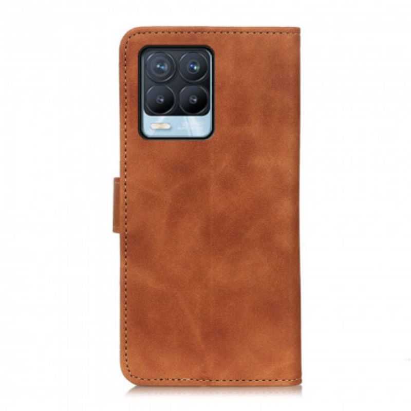 Læder Cover Realme 8 / 8 Pro Telefon Etui Vintage Khazneh Lædereffekt