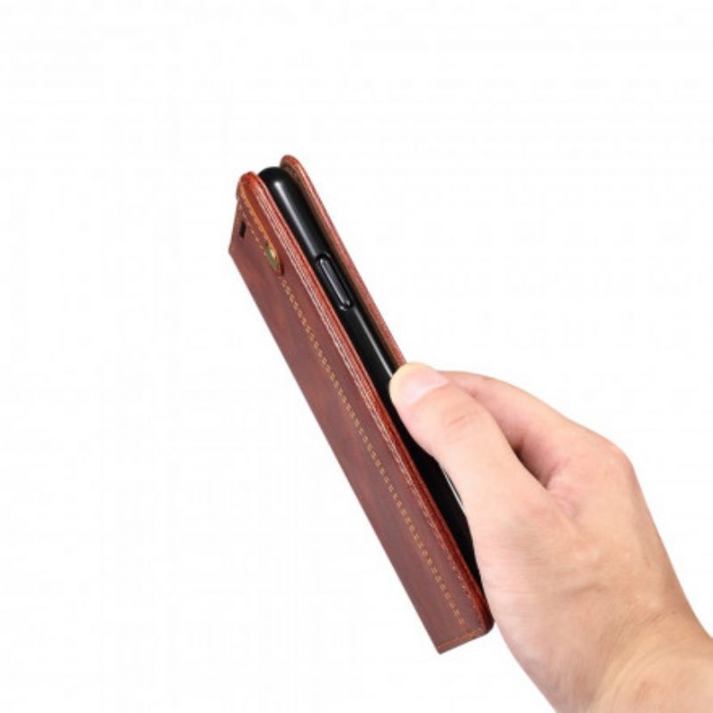 Læder Cover Realme 8 / 8 Pro Telefon Etui Vokset Kunstlæder