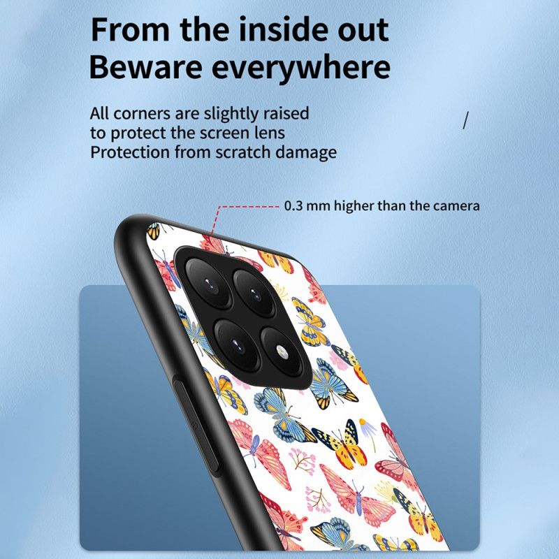 Cover Xiaomi 15t Sommerfugle I Hærdet Glas