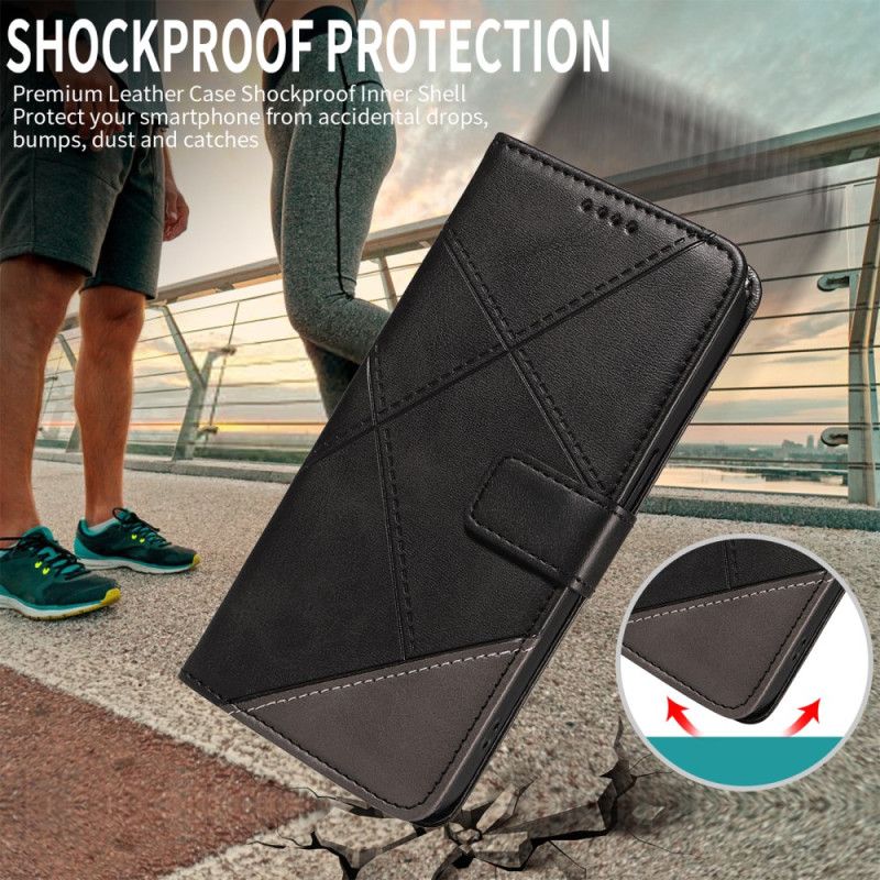 Flip Cover Til Xiaomi 15t Tofarvet Og Linjer