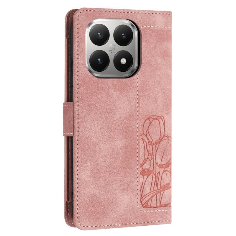 Flip Cover Xiaomi 15t 5 Kortholdere Med Blomsterprint