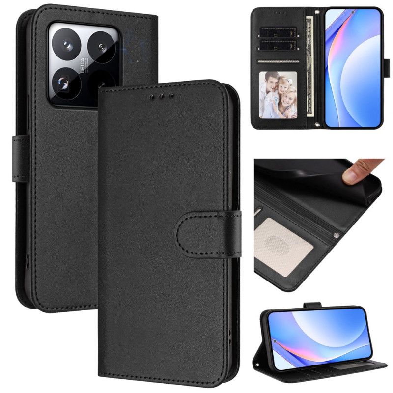 Flip Cover Xiaomi 15t Ensfarvet Rfid-beskyttelse