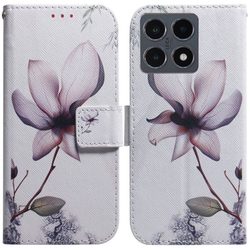 Flip Cover Xiaomi 15t Lyserød Blomst
