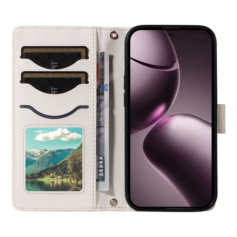 Flip Cover Xiaomi 15t Quiltet Med Rem Og Skulderrem