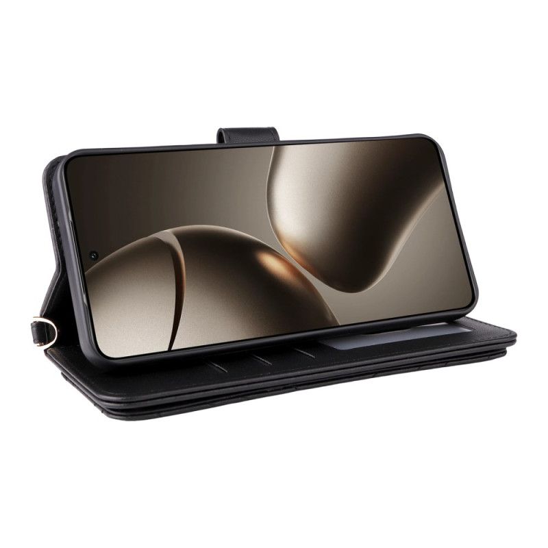 Flip Cover Xiaomi 15t Quiltet Med Skulderrem Og Håndledsrem