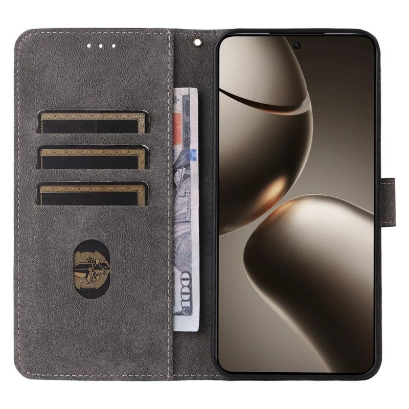 Flip Cover Xiaomi 15t Rfid-beskyttelse Ruskindseffekt