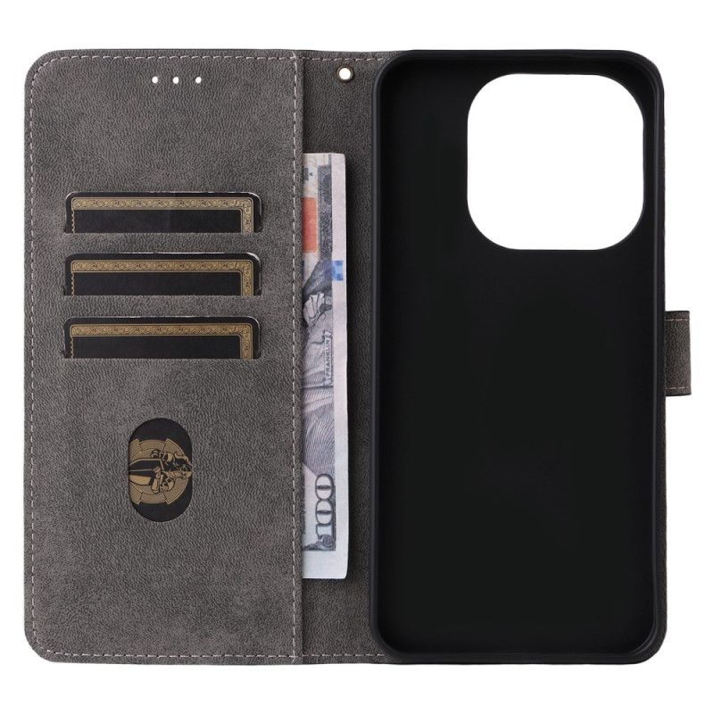 Flip Cover Xiaomi 15t Rfid-beskyttelse Ruskindseffekt