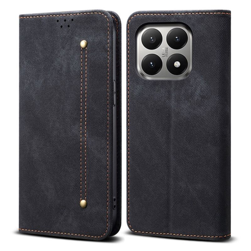 Læder Cover Xiaomi 15t Denimstof