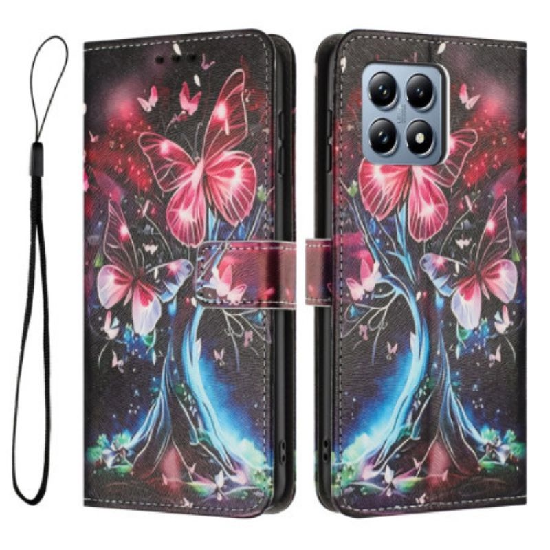 Læder Cover Xiaomi 15t Sommerfuglebusk