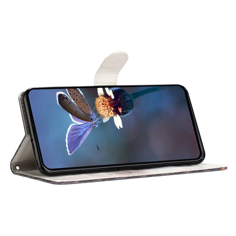 Læder Cover Xiaomi 15t Telefon Etui Lyserøde Blomster