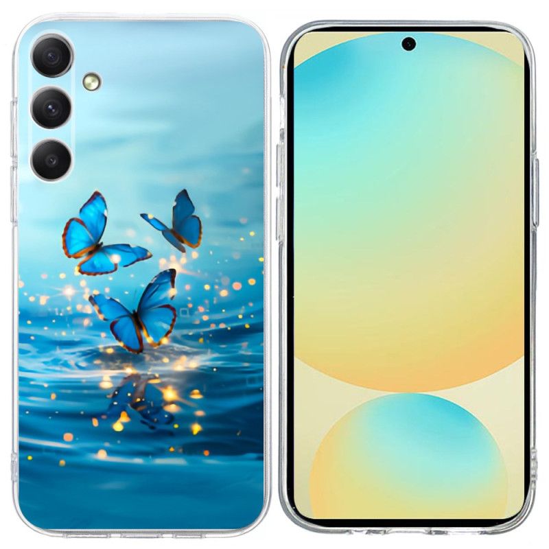 Cover Samsung Galaxy S25 Fe Blå Sommerfugle