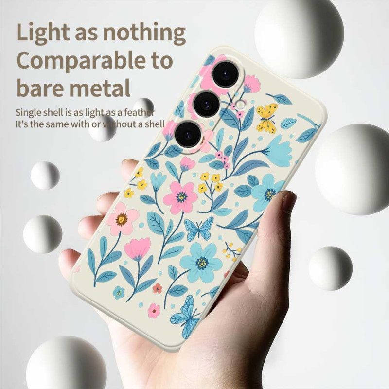 Cover Samsung Galaxy S25 Fe Blomstersilikone