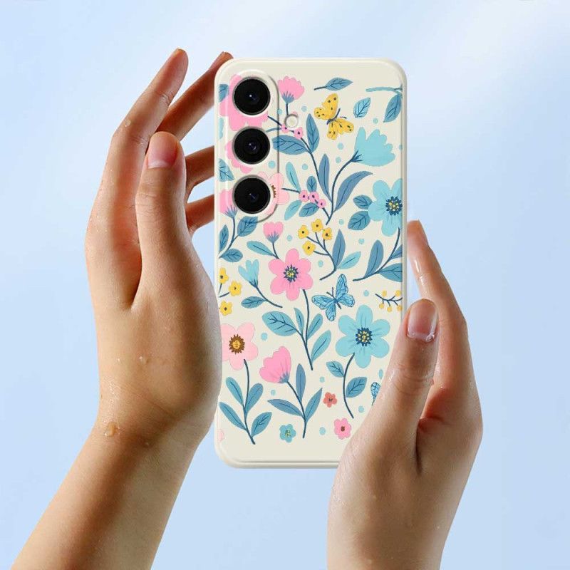 Cover Samsung Galaxy S25 Fe Blomstersilikone