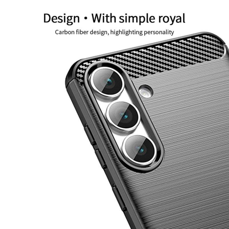 Cover Samsung Galaxy S25 Fe Børstet Kulfiber