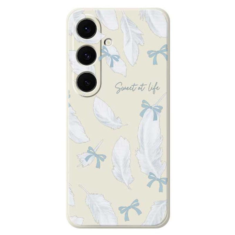 Cover Samsung Galaxy S25 Fe Hvid Fjersilikone