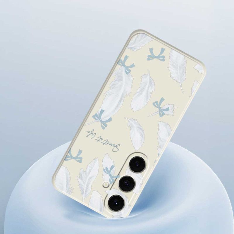 Cover Samsung Galaxy S25 Fe Hvid Fjersilikone