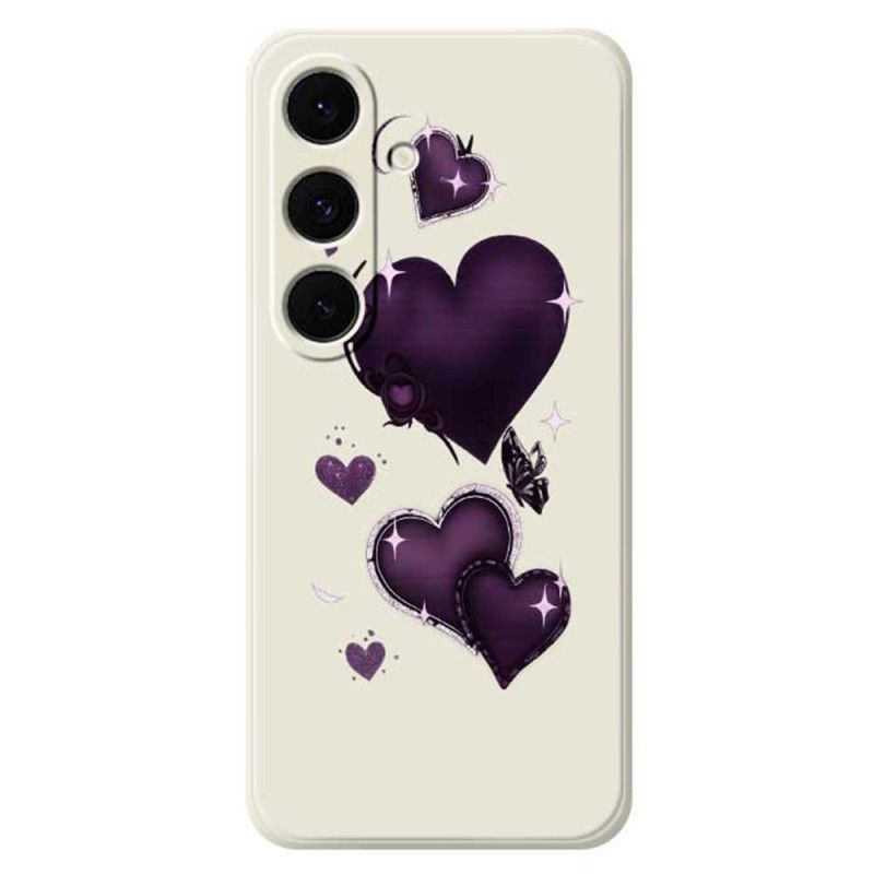 Cover Samsung Galaxy S25 Fe Lilla Hjertesilikone