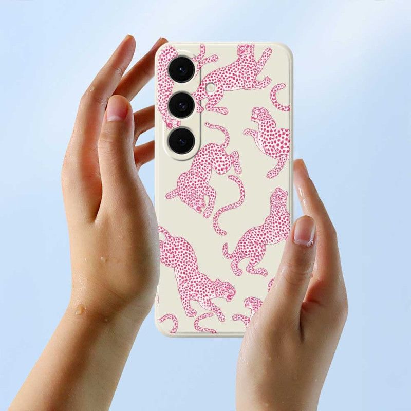 Cover Samsung Galaxy S25 Fe Pink Leopard Silikone