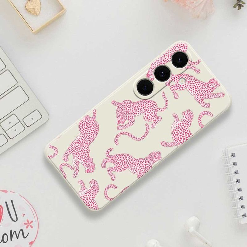 Cover Samsung Galaxy S25 Fe Pink Leopard Silikone