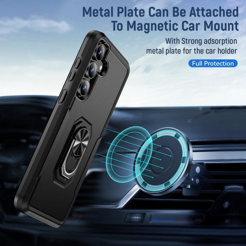 Cover Samsung Galaxy S25 Fe Ringholder Med Metaleffekt