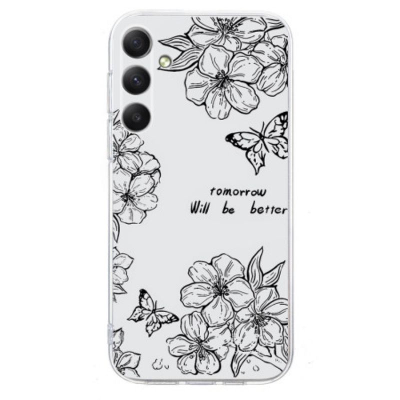 Cover Samsung Galaxy S25 Fe Sommerfugle Og Blomster