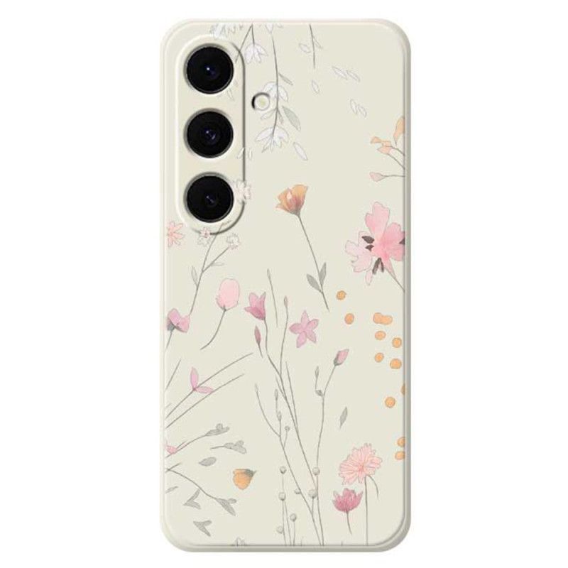 Cover Samsung Galaxy S25 Fe Telefon Etui Farverige Silikoneblomster