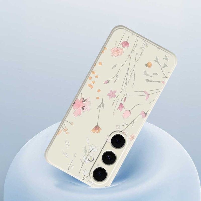 Cover Samsung Galaxy S25 Fe Telefon Etui Farverige Silikoneblomster