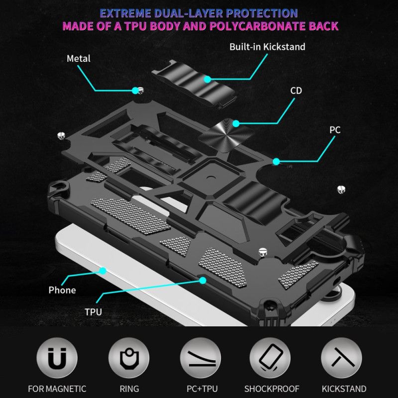 Cover Samsung Galaxy S25 Fe Telefon Etui Stødsikker Beskyttelse Med Indbygget Stativ