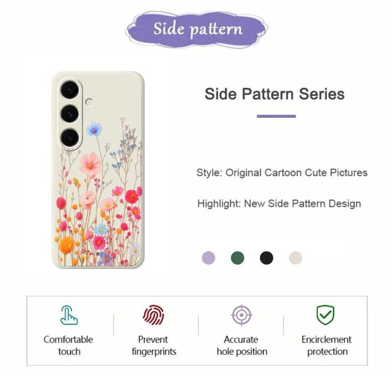 Cover Samsung Galaxy S25 Fe Vildblomstsilikone