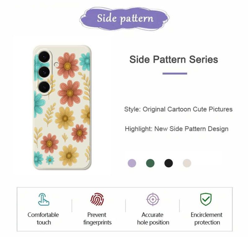 Cover Til Samsung Galaxy S25 Fe Blomstersilikone