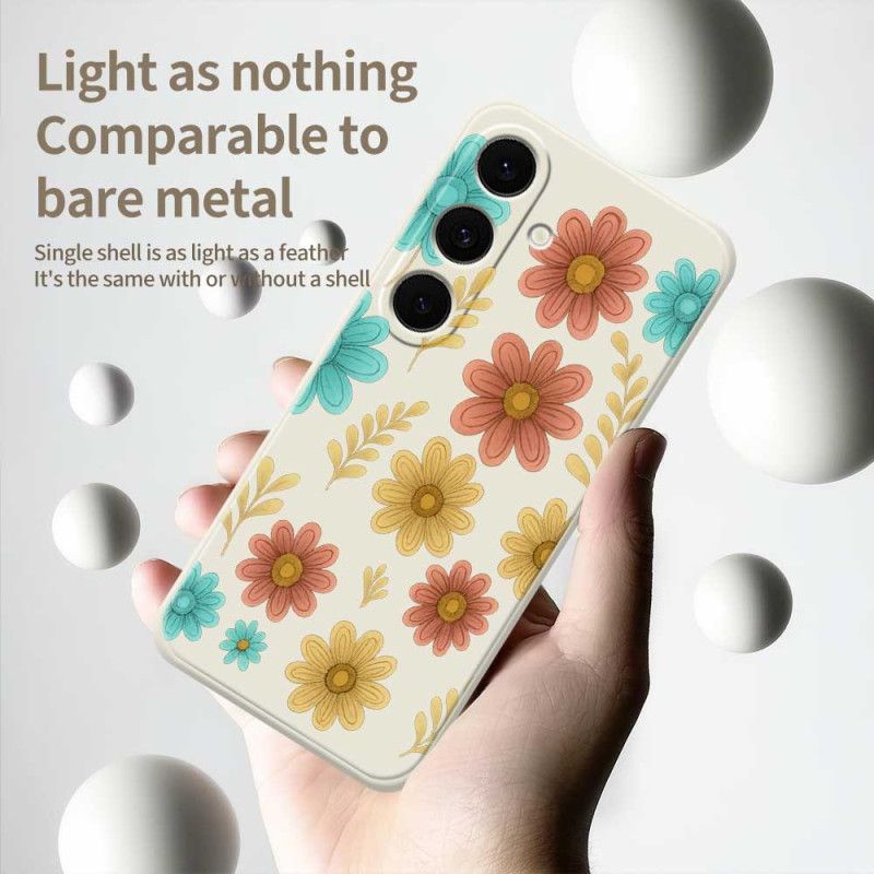 Cover Til Samsung Galaxy S25 Fe Blomstersilikone