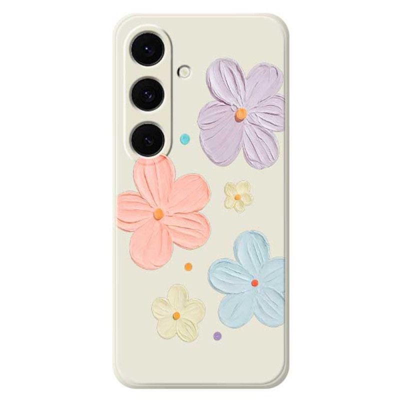 Cover Til Samsung Galaxy S25 Fe Pastelblomstsilikone