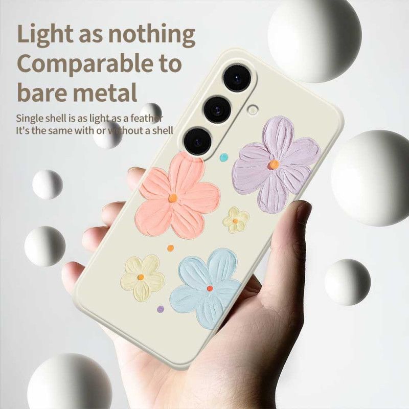 Cover Til Samsung Galaxy S25 Fe Pastelblomstsilikone