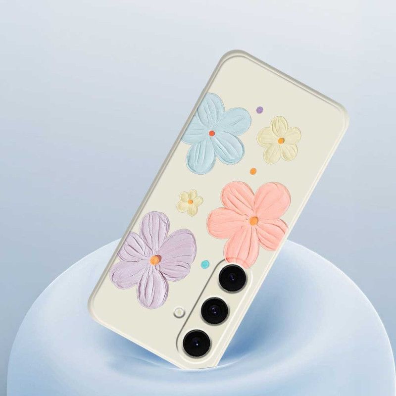 Cover Til Samsung Galaxy S25 Fe Pastelblomstsilikone