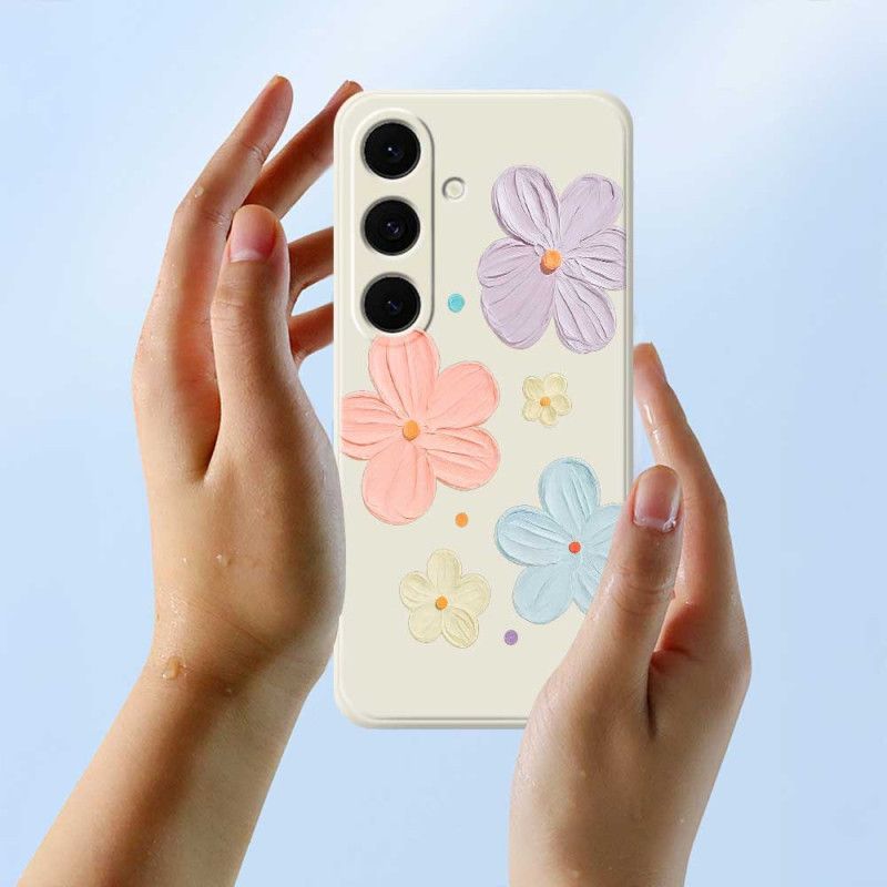 Cover Til Samsung Galaxy S25 Fe Pastelblomstsilikone