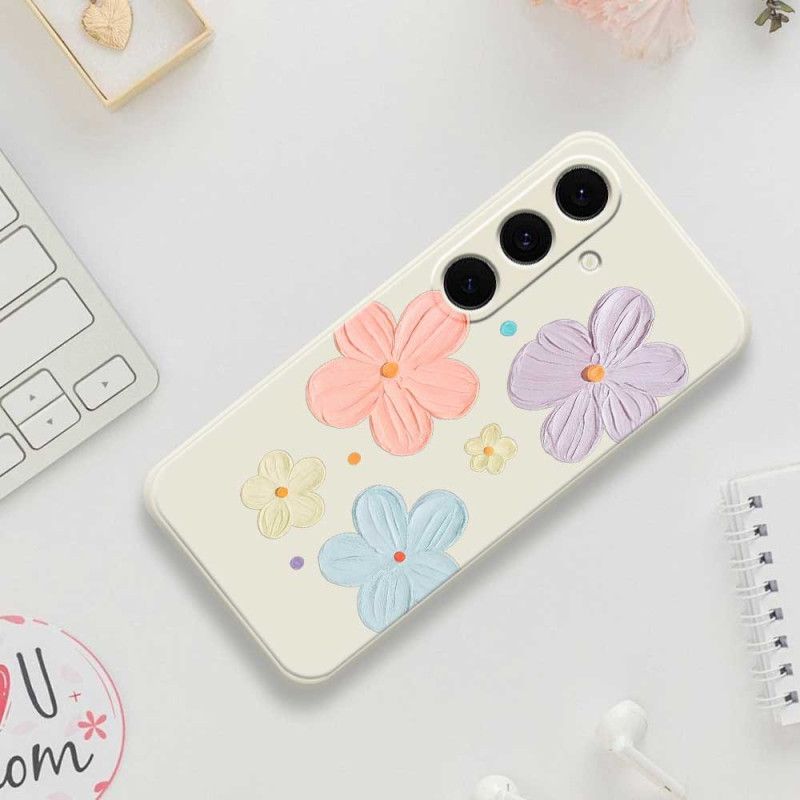 Cover Til Samsung Galaxy S25 Fe Pastelblomstsilikone