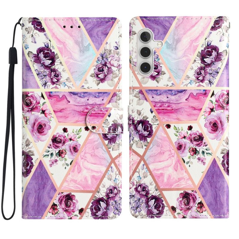 Flip Cover Samsung Galaxy S25 Fe Blomstermarmor
