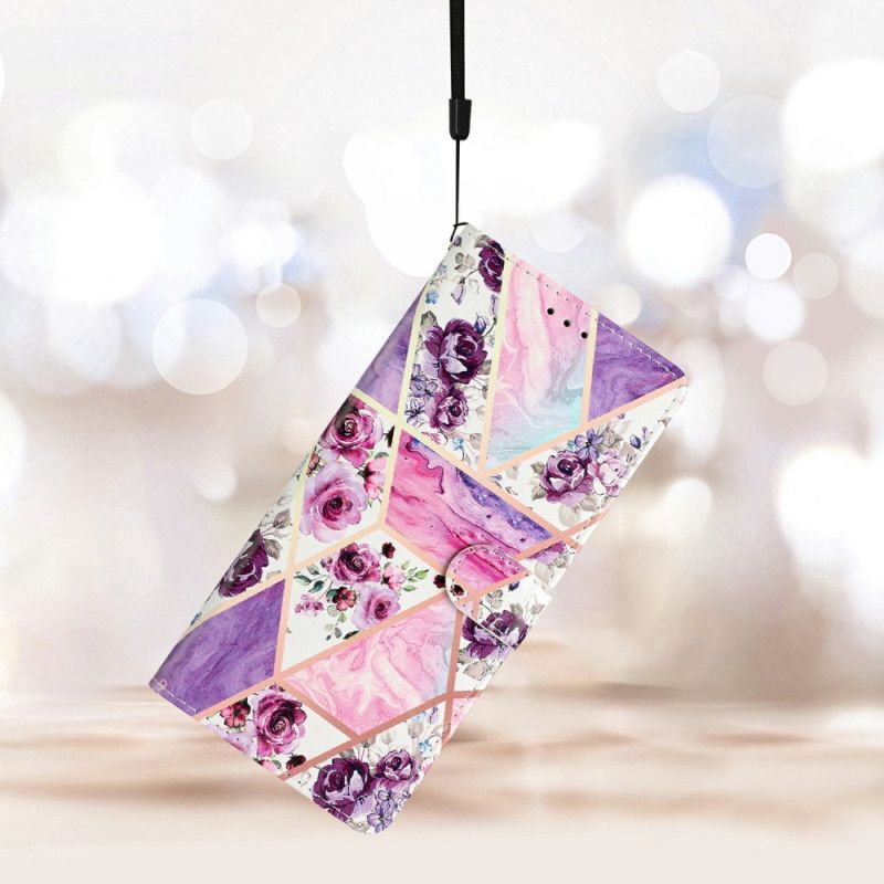 Flip Cover Samsung Galaxy S25 Fe Blomstermarmor