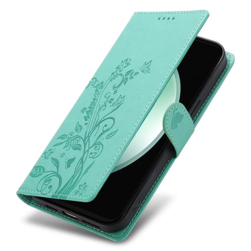 Flip Cover Samsung Galaxy S25 Fe Blomsterprint