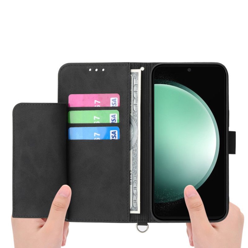 Flip Cover Samsung Galaxy S25 Fe Blondeprint Med Rem Og Skulderrem