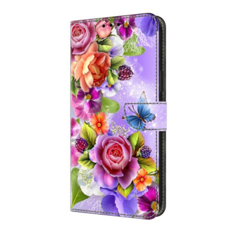 Flip Cover Samsung Galaxy S25 Fe Farverige Blomster