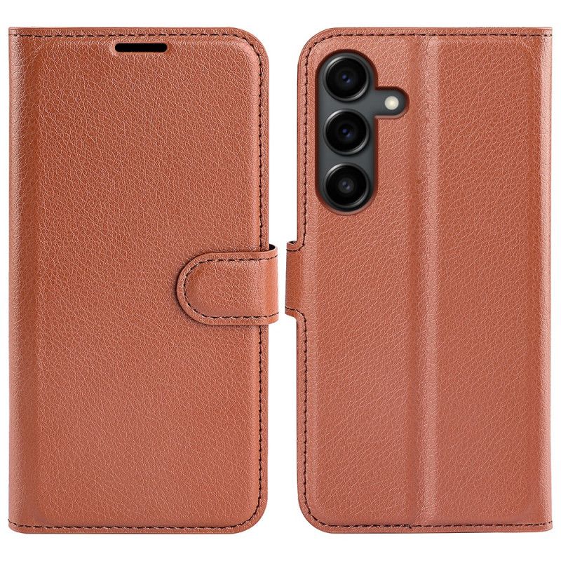 Flip Cover Samsung Galaxy S25 Fe Litchi-kunstlæder