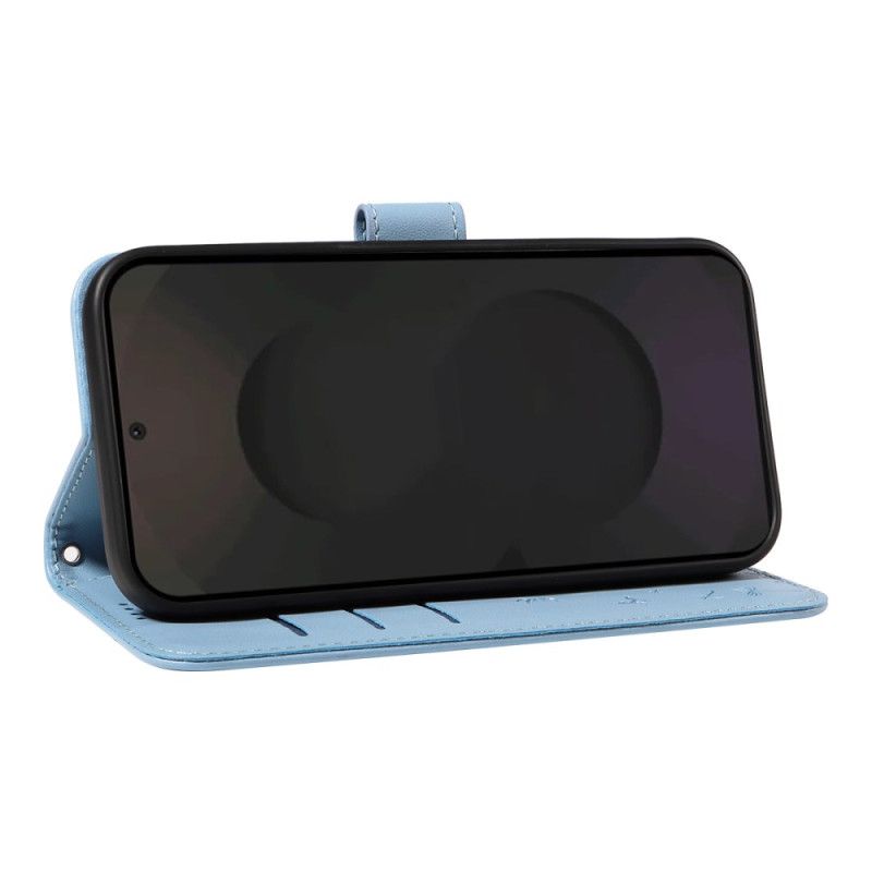 Flip Cover Samsung Galaxy S25 Fe Mælkebøttemønster Med Rem