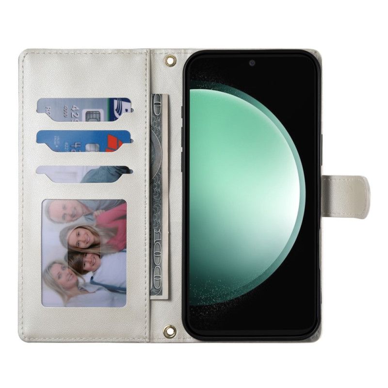 Flip Cover Samsung Galaxy S25 Fe Quiltet Pung Med Stropper