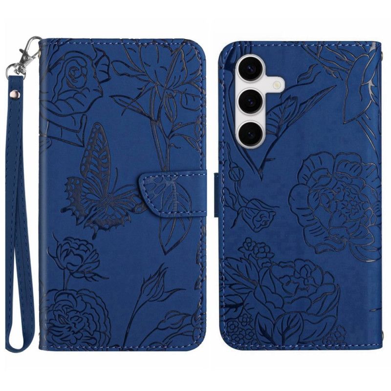 Flip Cover Samsung Galaxy S25 Fe Rem Med Sommerfugleprint