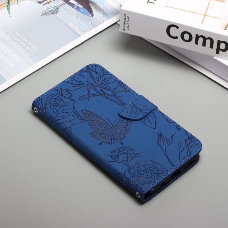 Flip Cover Samsung Galaxy S25 Fe Rem Med Sommerfugleprint