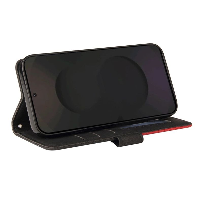 Flip Cover Samsung Galaxy S25 Fe Tofarvet Bølgemønster