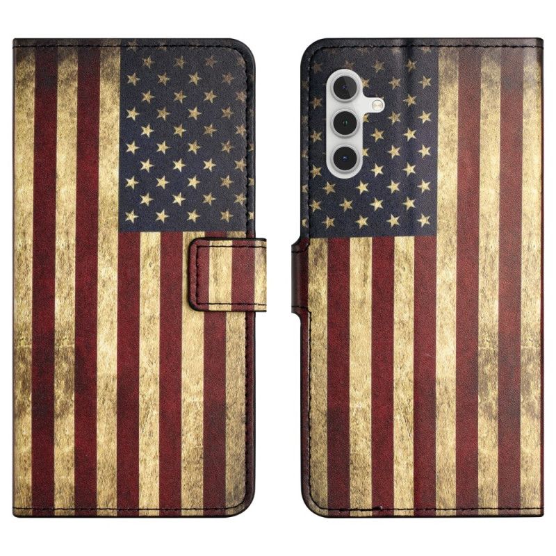 Flip Cover Samsung Galaxy S25 Fe Vintage Amerikansk Flag