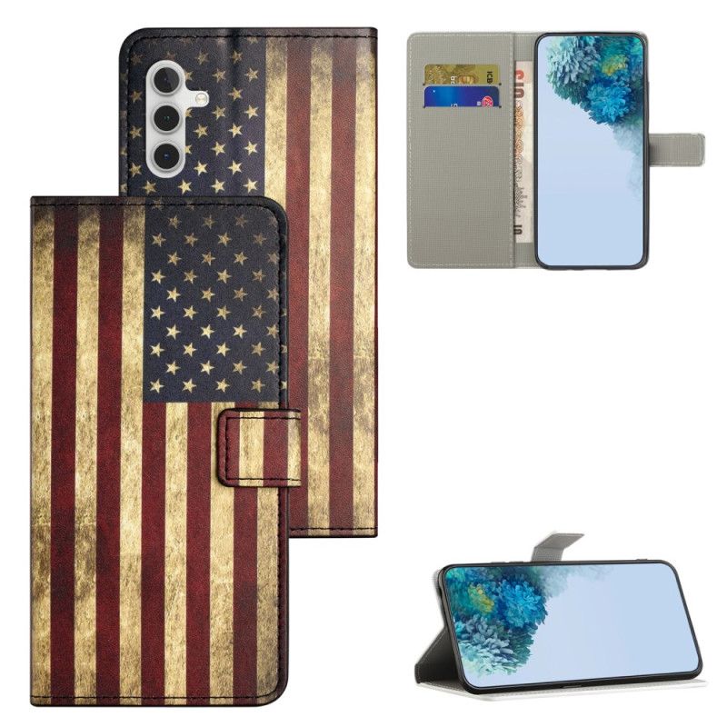 Flip Cover Samsung Galaxy S25 Fe Vintage Amerikansk Flag